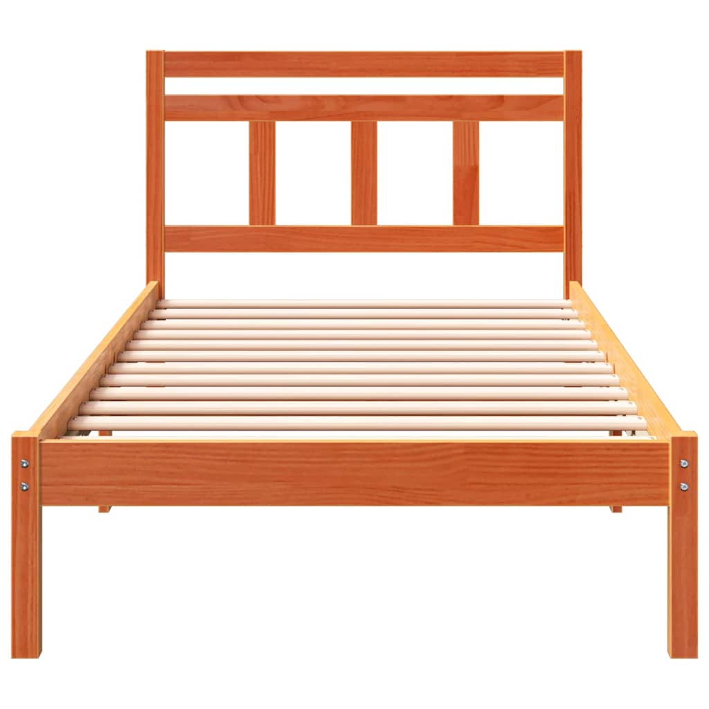 Bedframe Bruin 100 x 200 cm Massief grenenhout is nu te koop bij PeponiXL, paradijselijk wonen!