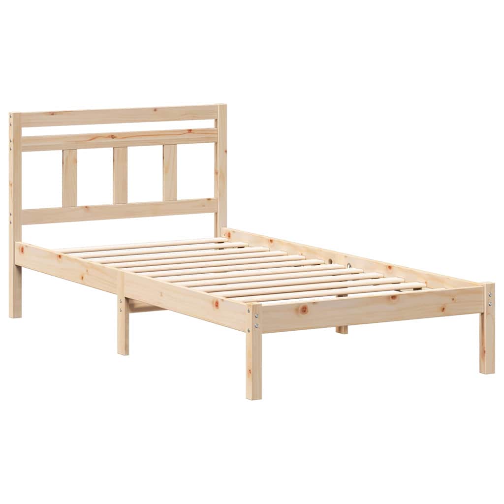 Bedframe Bruin 90 x 190 cm Massief grenenhout is nu te koop bij PeponiXL, paradijselijk wonen!