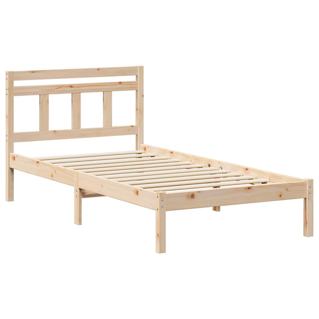 Bedframe Bruin 75 x 190 cm Massief grenenhout is nu te koop bij PeponiXL, paradijselijk wonen!