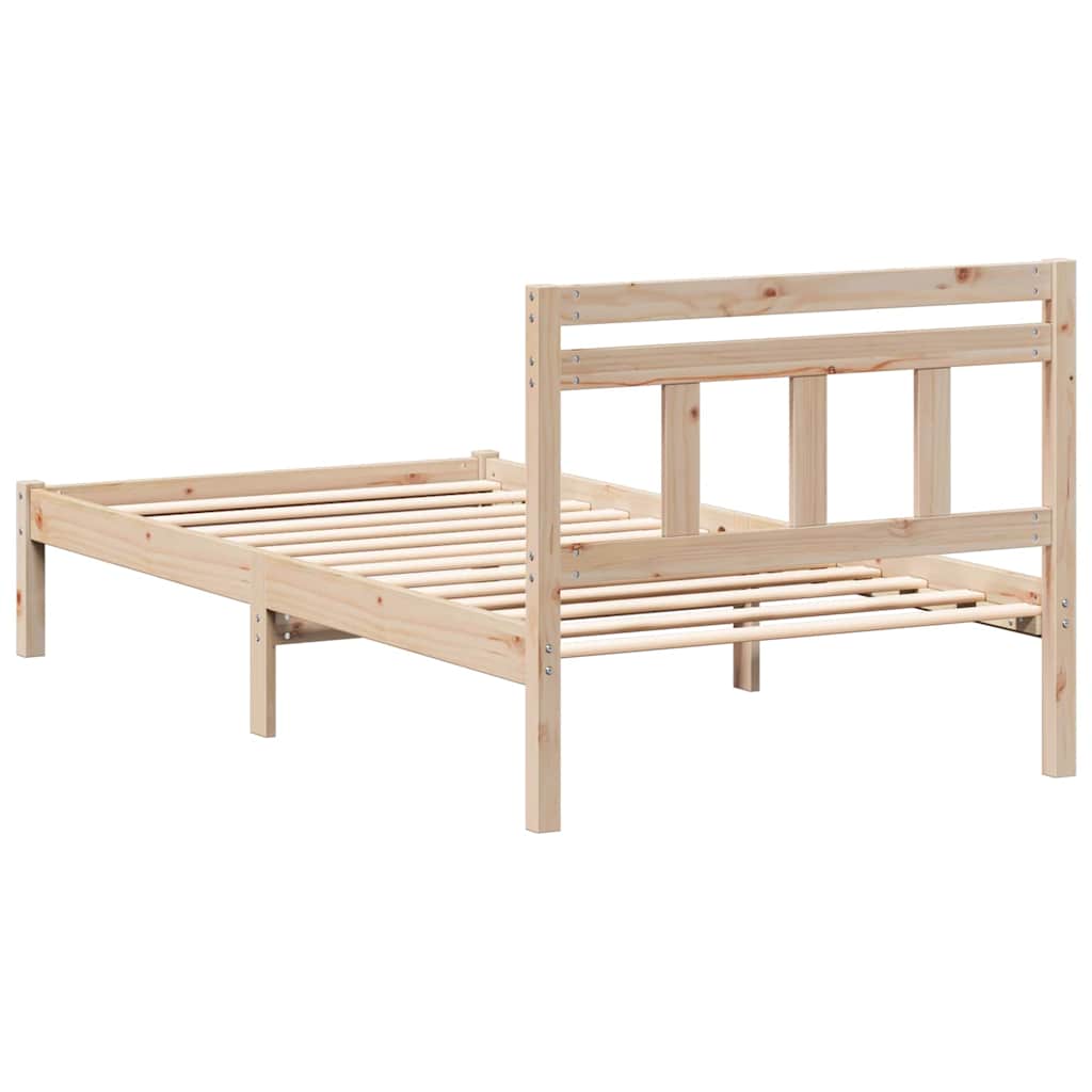 Bedframe Bruin 75 x 190 cm Massief grenenhout is nu te koop bij PeponiXL, paradijselijk wonen!