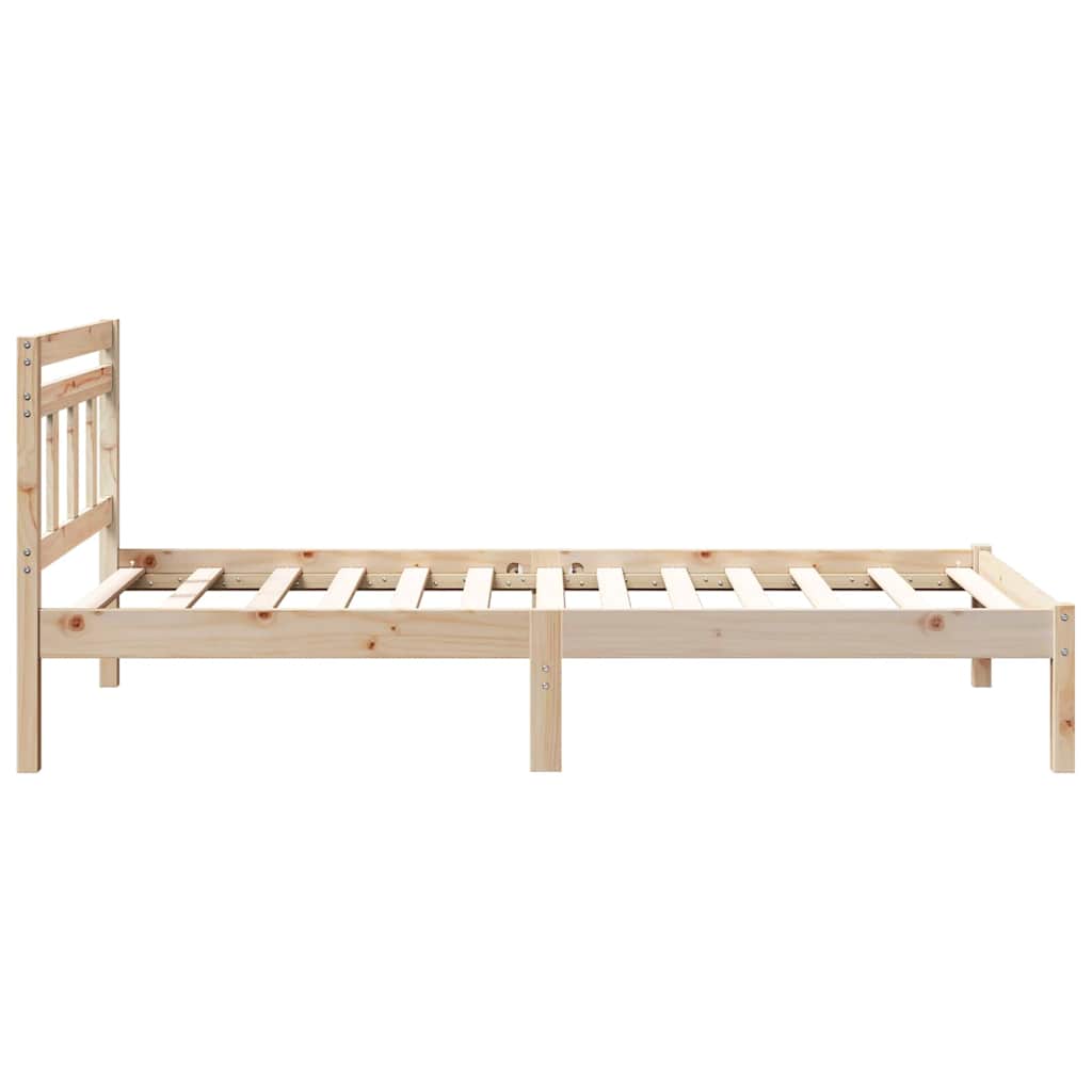 Bedframe Bruin 75 x 190 cm Massief grenenhout is nu te koop bij PeponiXL, paradijselijk wonen!