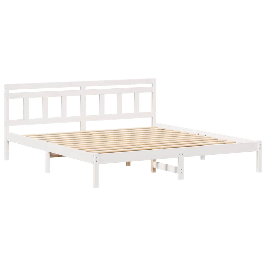 Bedframe Wit 200 x 200 cm Massief grenenhout is nu te koop bij PeponiXL, paradijselijk wonen!