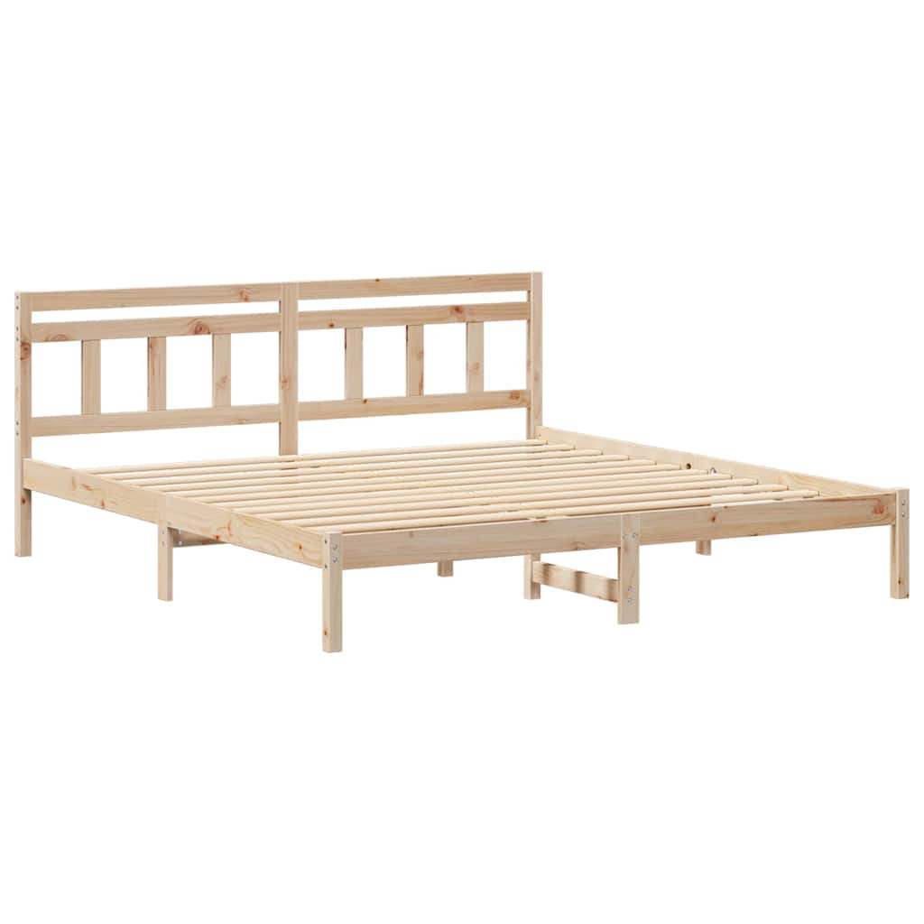 Bedframe Bruin 180 x 200 cm Massief grenenhout is nu te koop bij PeponiXL, paradijselijk wonen!