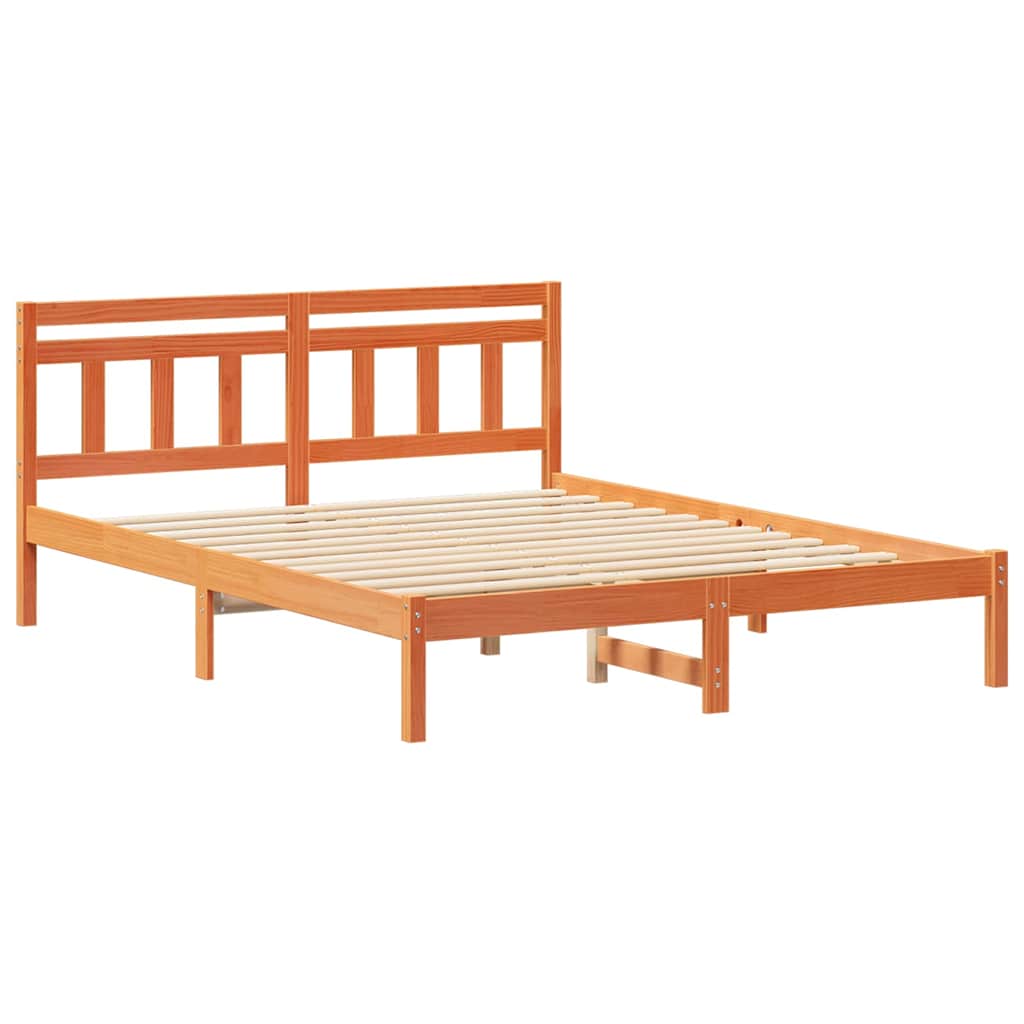 Bedframe Bruin 160 x 200 cm Massief grenenhout is nu te koop bij PeponiXL, paradijselijk wonen!