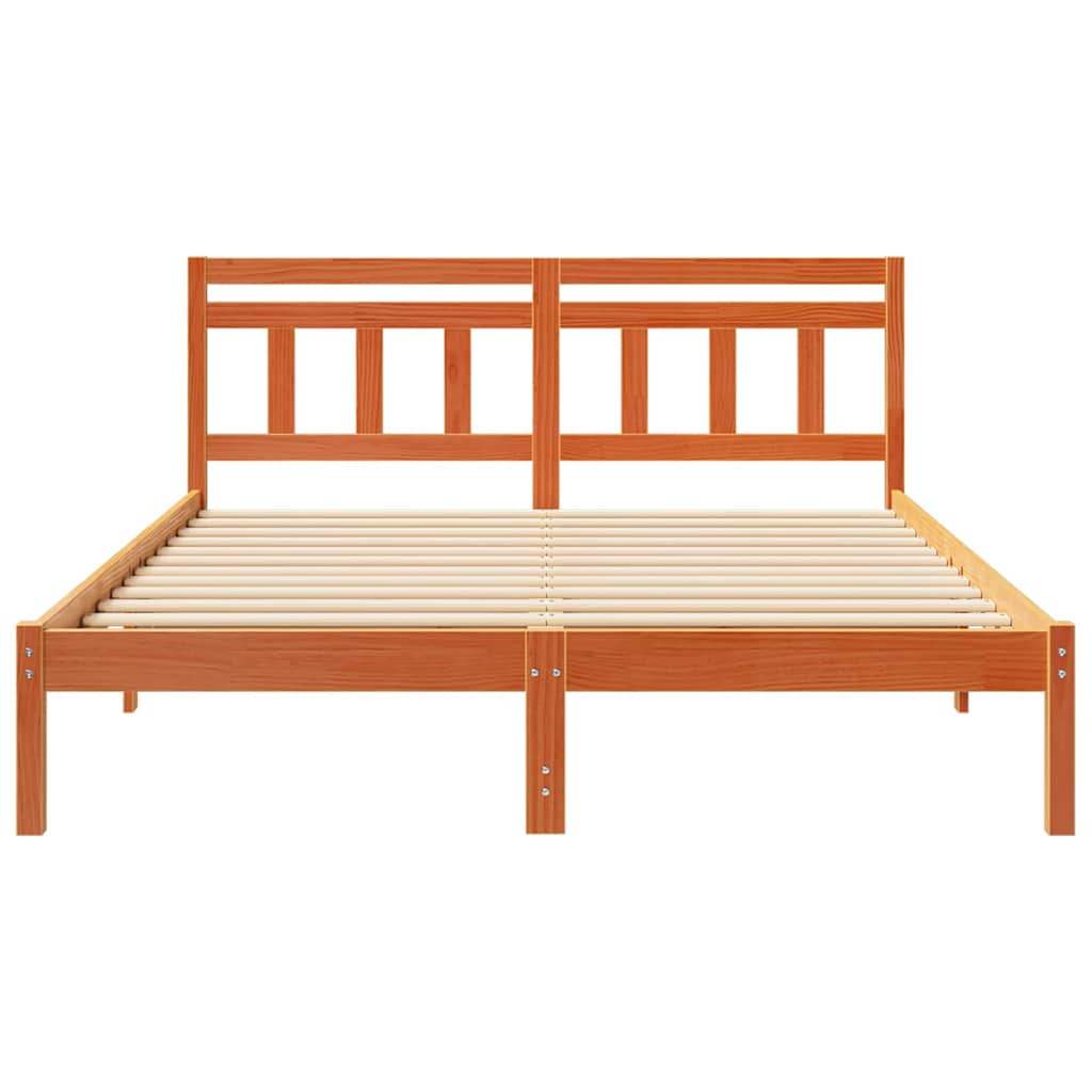 Bedframe Bruin 160 x 200 cm Massief grenenhout is nu te koop bij PeponiXL, paradijselijk wonen!