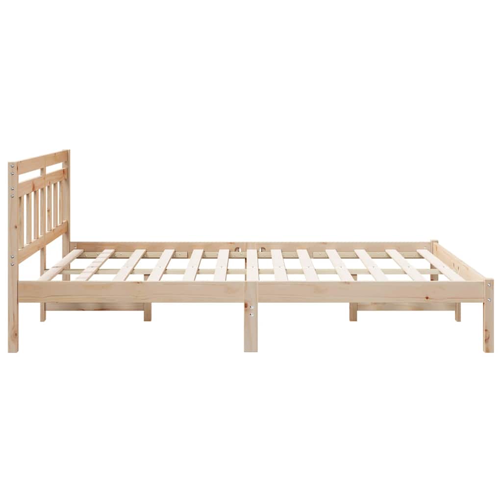 Bedframe Bruin 150 x 200 cm Massief grenenhout is nu te koop bij PeponiXL, paradijselijk wonen!
