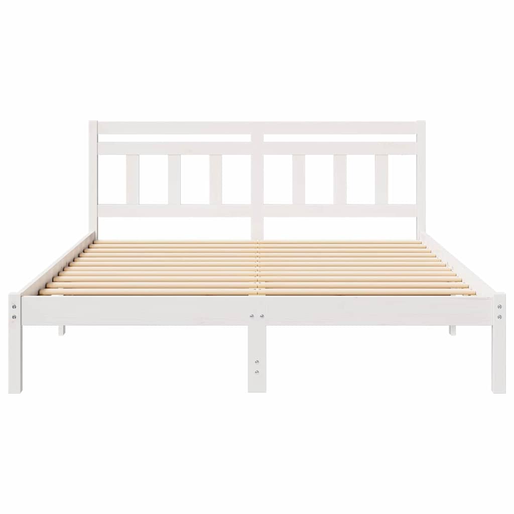 Bedframe Wit 150 x 200 cm Massief grenenhout is nu te koop bij PeponiXL, paradijselijk wonen!