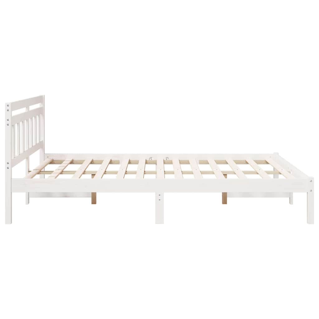 Bedframe Wit 140 x 200 cm Massief grenenhout is nu te koop bij PeponiXL, paradijselijk wonen!