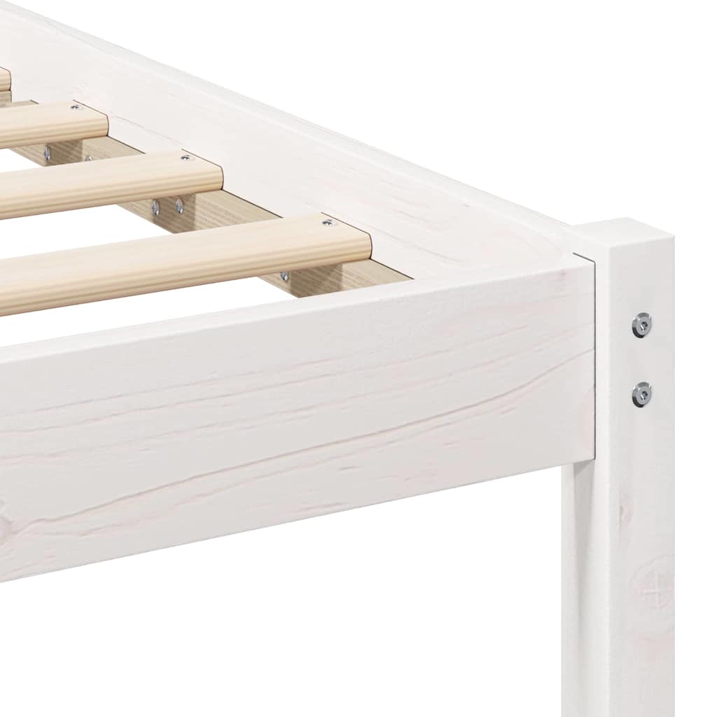 Bedframe Wit 120 x 200 cm Massief grenenhout is nu te koop bij PeponiXL, paradijselijk wonen!