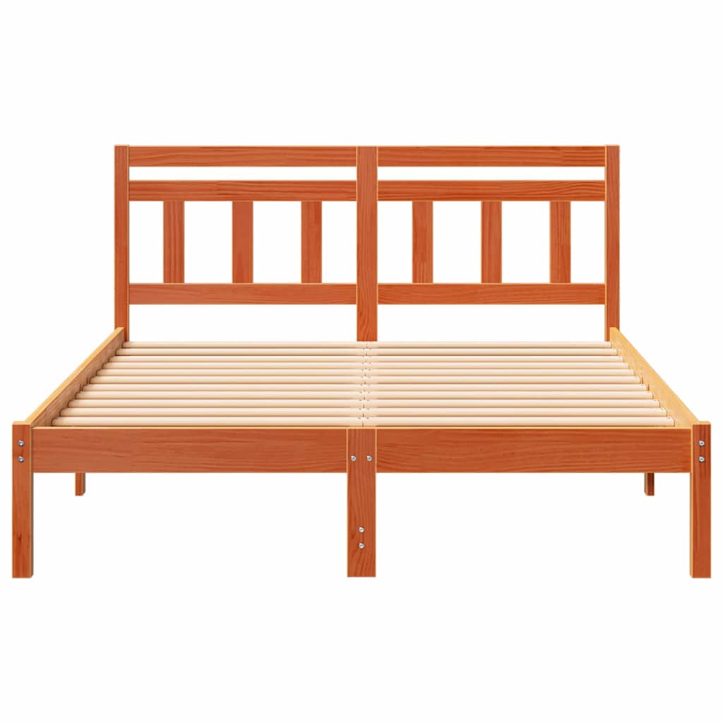 Bedframe Bruin 120 x 200 cm Massief grenenhout is nu te koop bij PeponiXL, paradijselijk wonen!