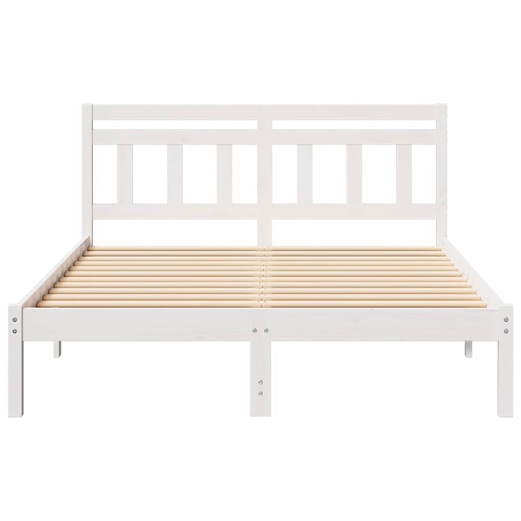 Bedframe Wit 140 x 190 cm Massief grenenhout is nu te koop bij PeponiXL, paradijselijk wonen!