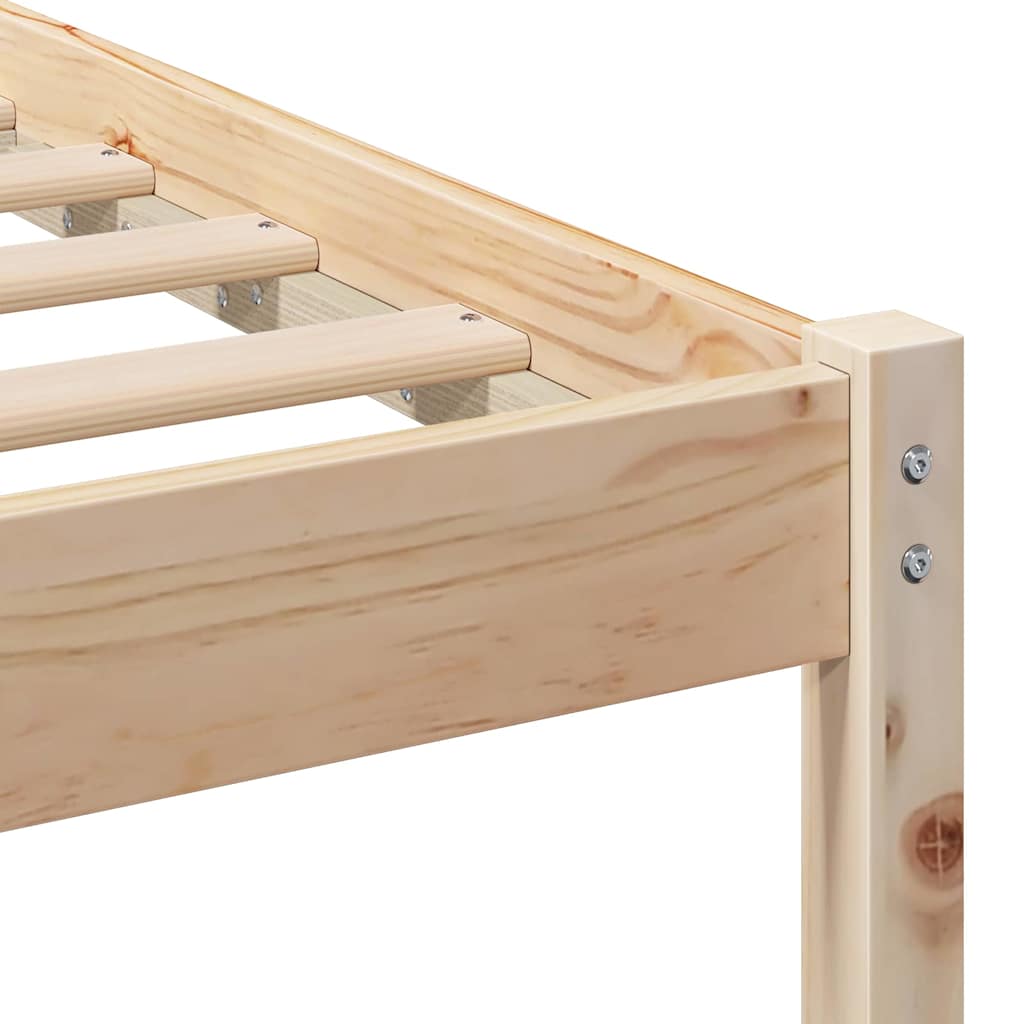 Bedframe Bruin 135 x 190 cm Massief grenenhout is nu te koop bij PeponiXL, paradijselijk wonen!