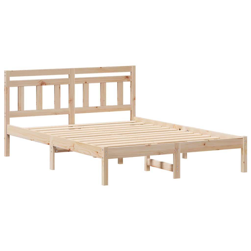 Bedframe Bruin 135 x 190 cm Massief grenenhout is nu te koop bij PeponiXL, paradijselijk wonen!