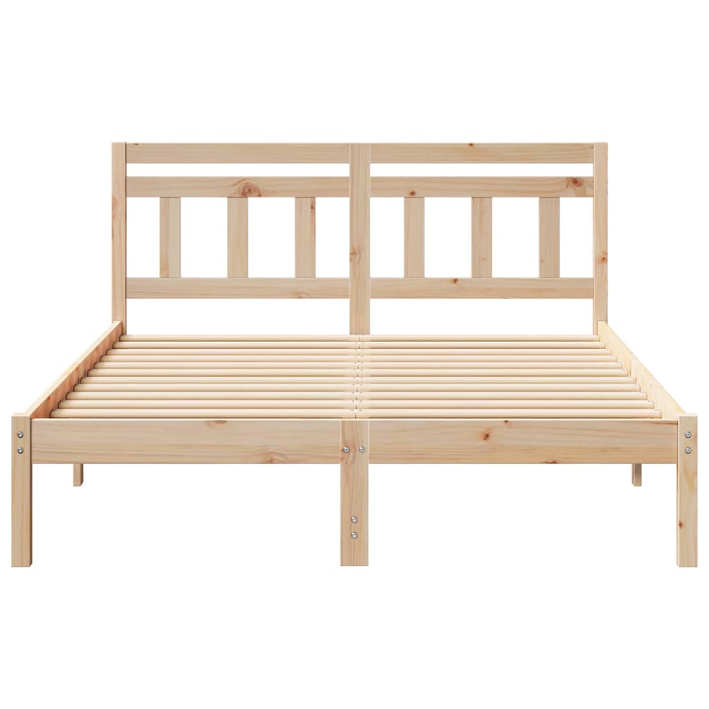 Bedframe Bruin 135 x 190 cm Massief grenenhout is nu te koop bij PeponiXL, paradijselijk wonen!