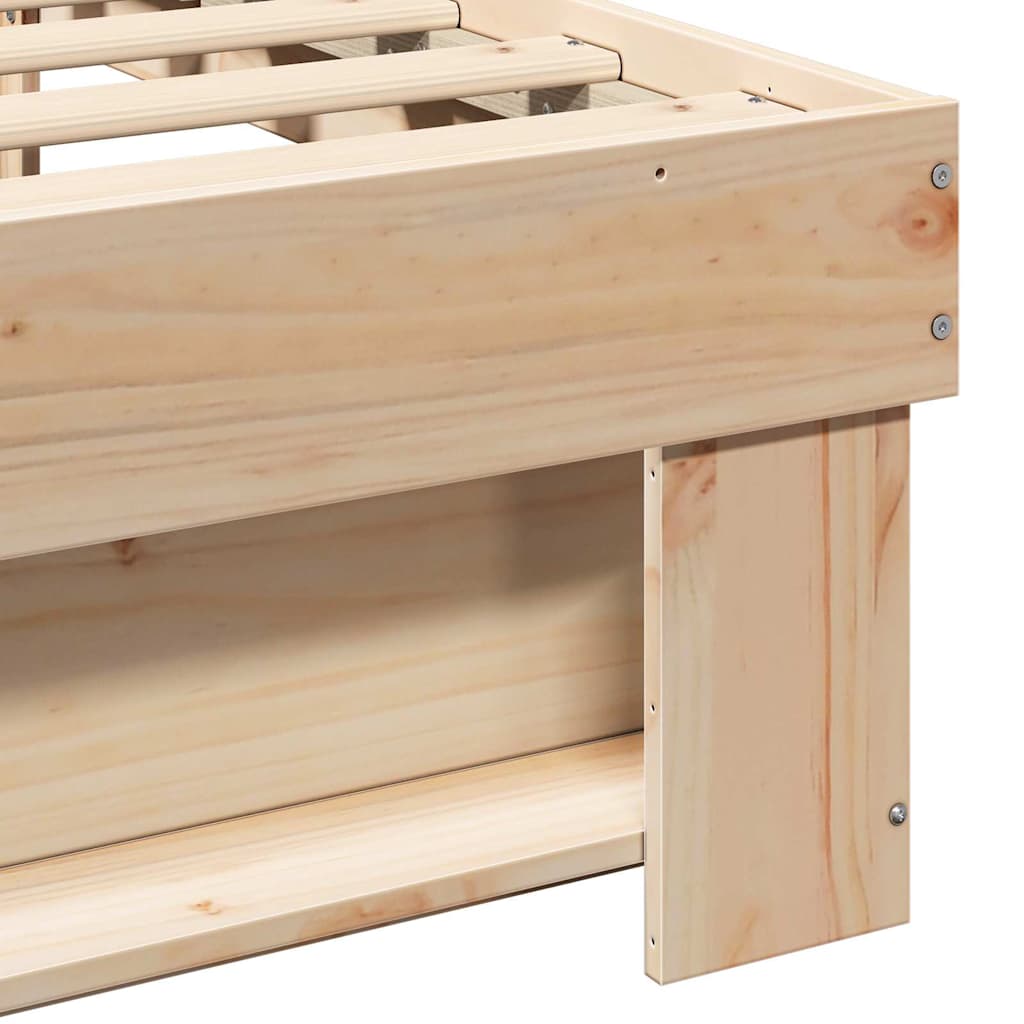 Natuurlijk houten bedframe 200 x 200 cm is nu te koop bij PeponiXL, paradijselijk wonen!