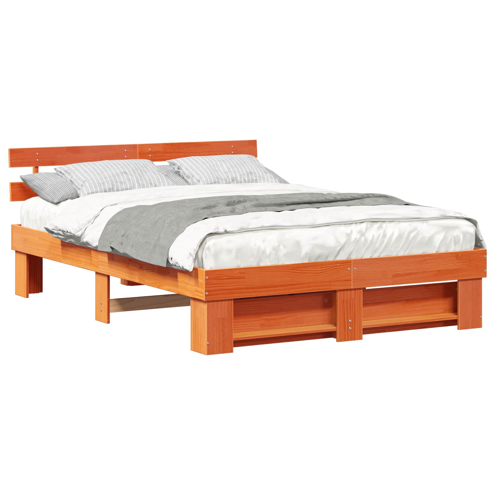 Bedframe Wasbruin 160 x 200 cm Massief grenenhout is nu te koop bij PeponiXL, paradijselijk wonen!
