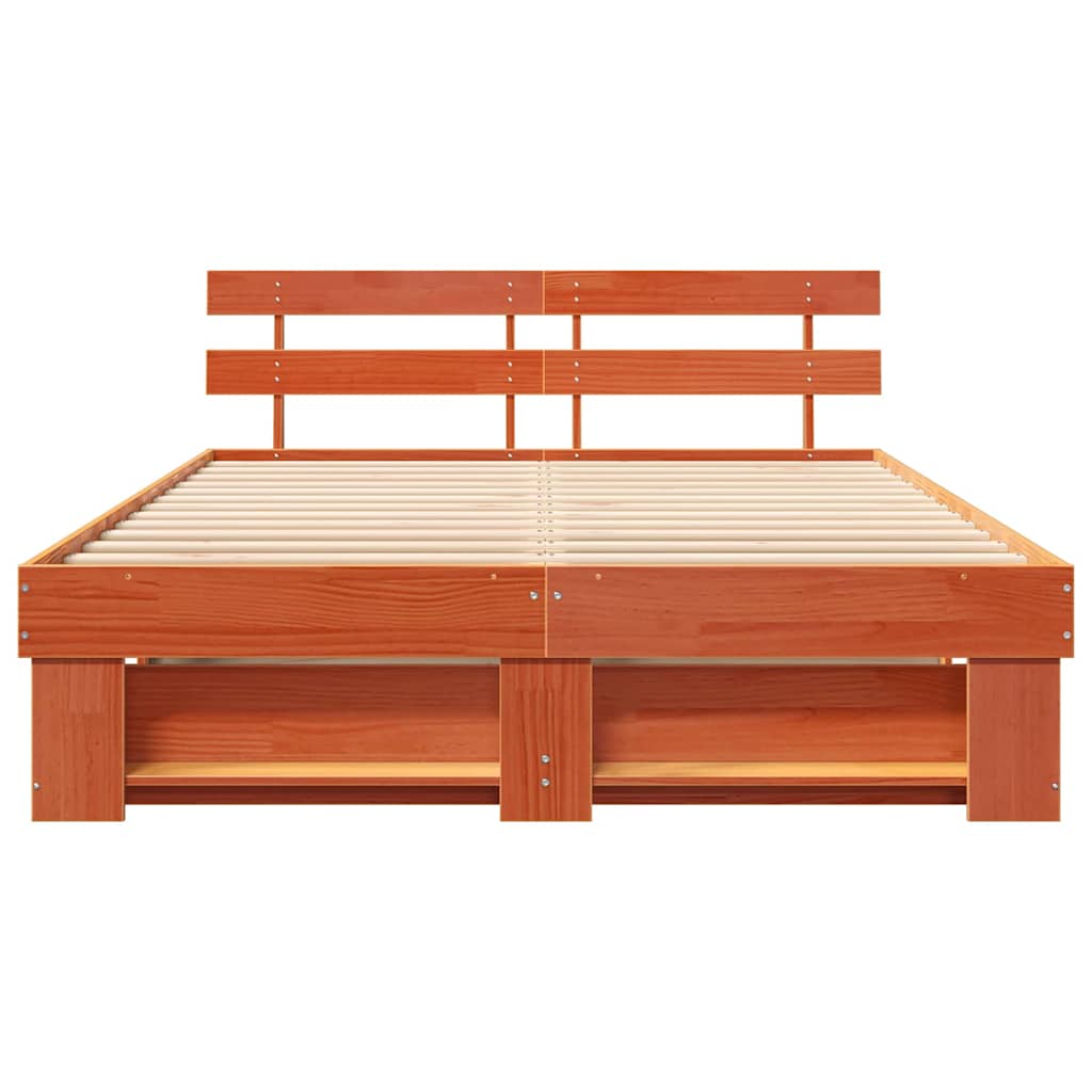 Bedframe Wasbruin 160 x 200 cm Massief grenenhout is nu te koop bij PeponiXL, paradijselijk wonen!