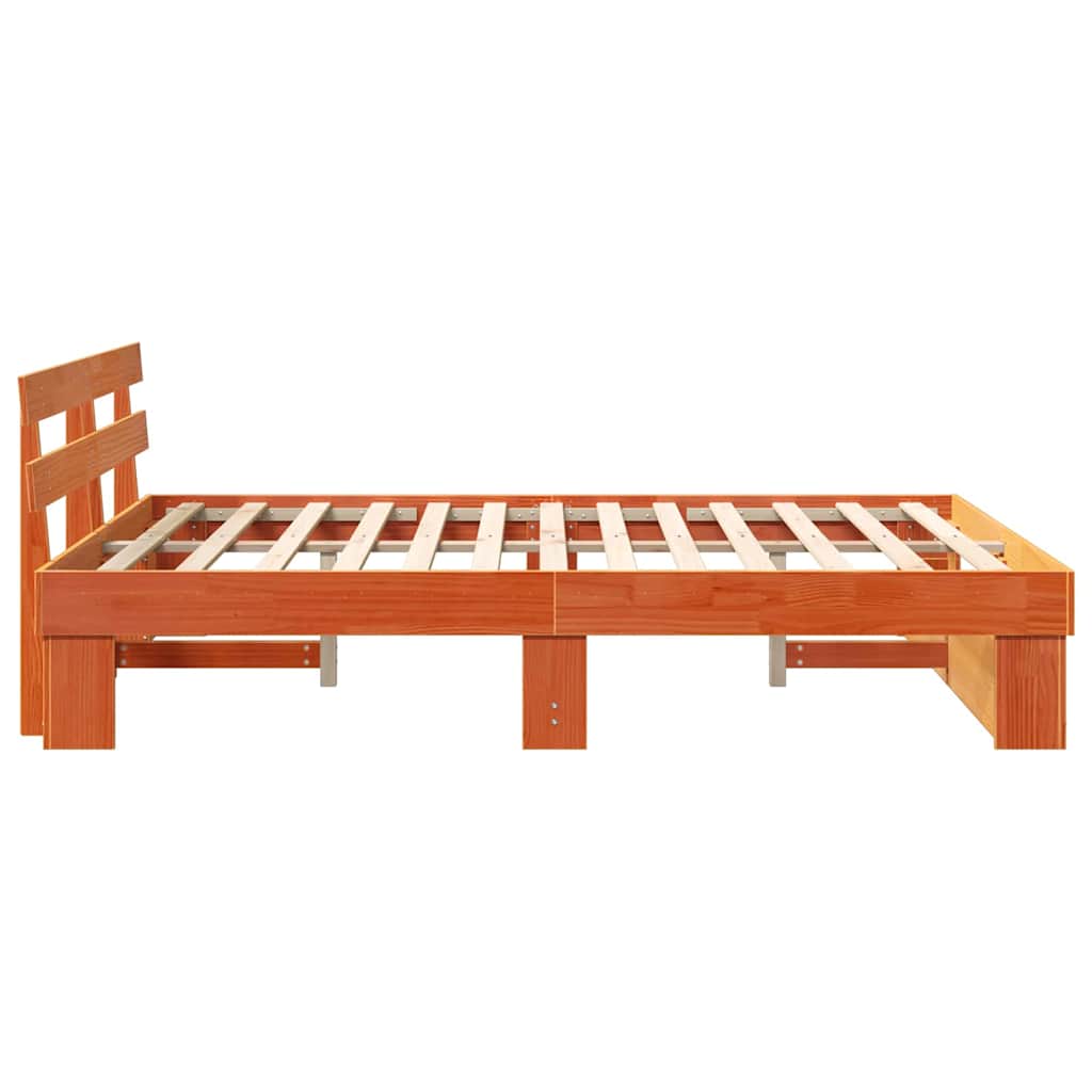 Bedframe Wasbruin 160 x 200 cm Massief grenenhout is nu te koop bij PeponiXL, paradijselijk wonen!