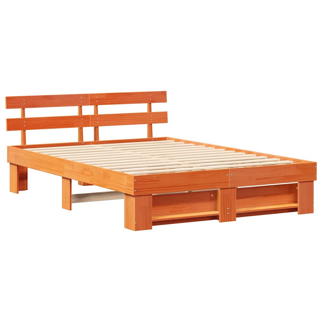 Bedframe Wasbruin 140 x 200 cm Massief grenenhout is nu te koop bij PeponiXL, paradijselijk wonen!