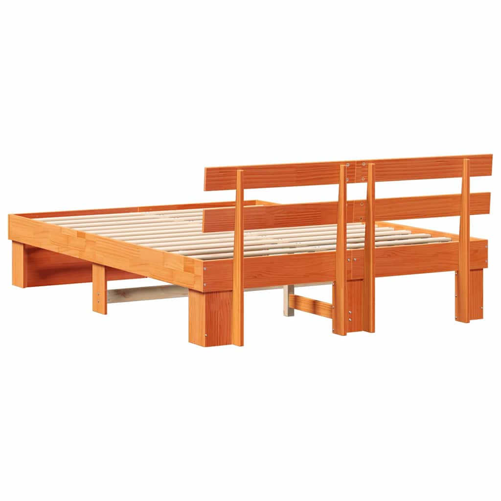 Bedframe Wasbruin 140 x 200 cm Massief grenenhout is nu te koop bij PeponiXL, paradijselijk wonen!