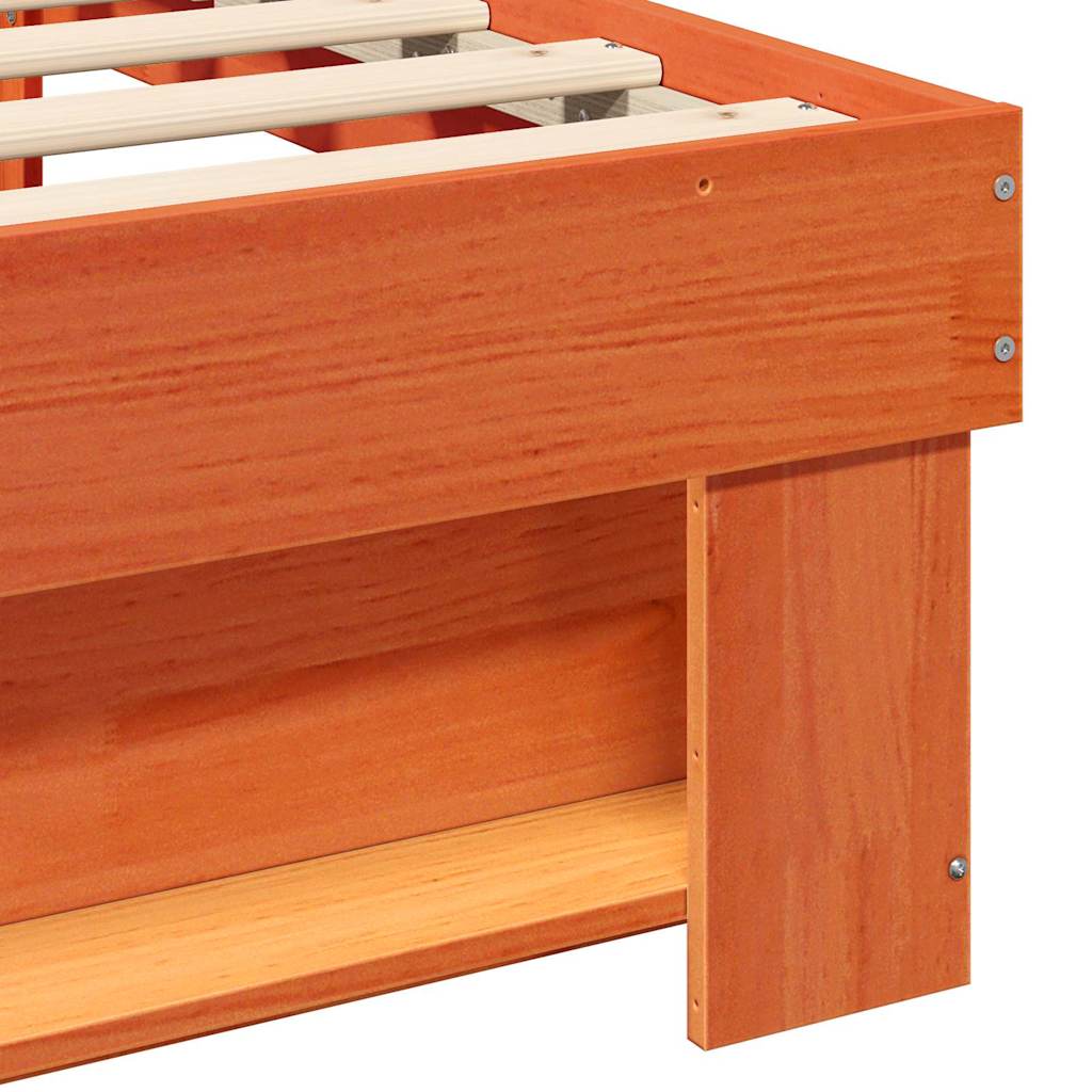 Bedframe Wasbruin 140 x 190 cm Massief grenenhout is nu te koop bij PeponiXL, paradijselijk wonen!