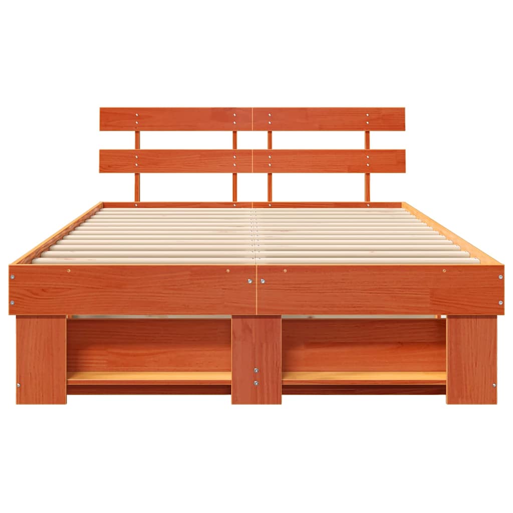Bedframe Wasbruin 140 x 190 cm Massief grenenhout is nu te koop bij PeponiXL, paradijselijk wonen!