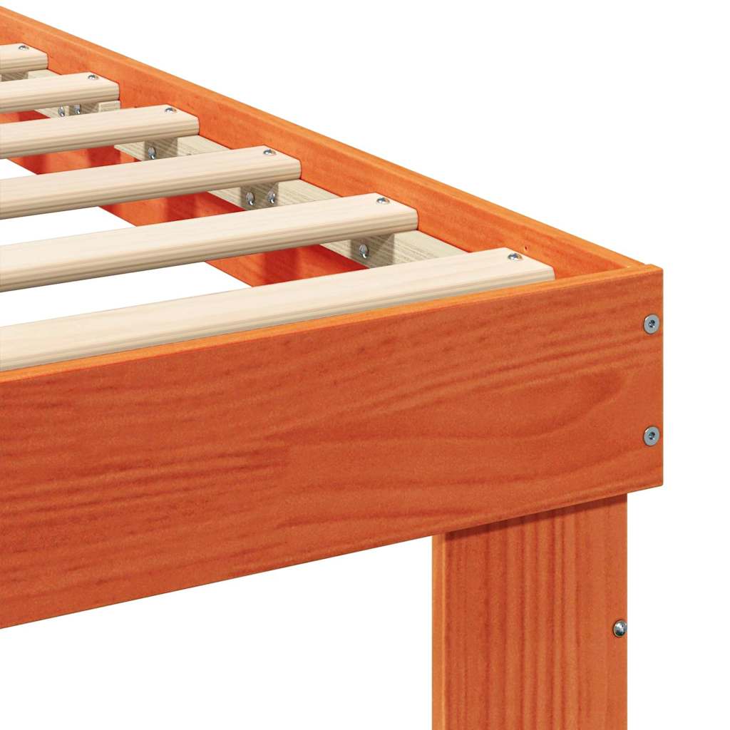 Bedframe met hoofdeinde Wasbruin 90 x 200 cm Massief grenenhout is nu te koop bij PeponiXL, paradijselijk wonen!