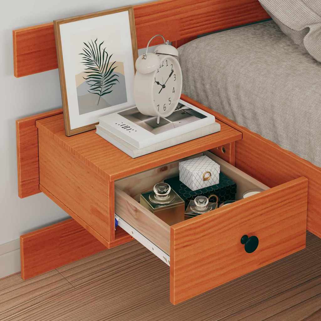 Bedframe met hoofdeinde Wasbruin 90 x 190 cm Massief grenenhout is nu te koop bij PeponiXL, paradijselijk wonen!