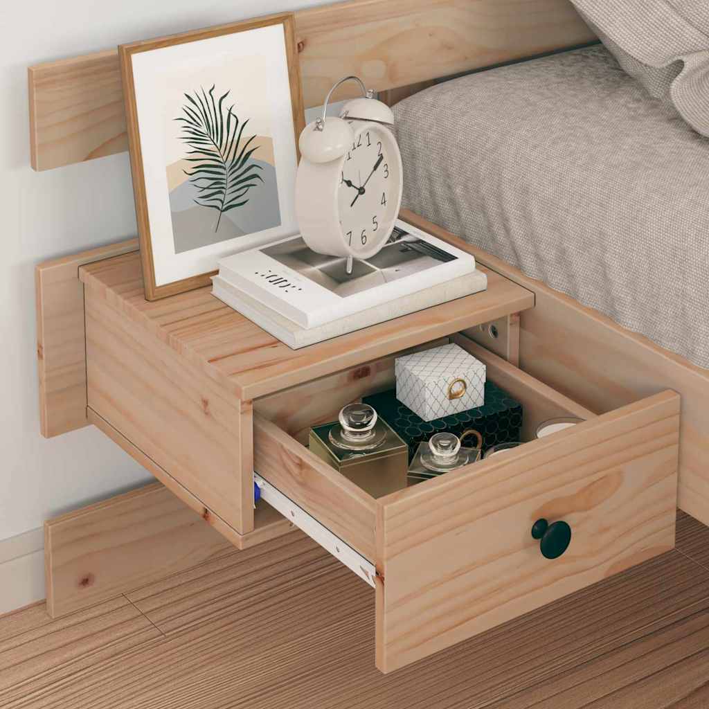 Bedframe met hoofdeinde Bruin 75 x 190 cm Massief grenenhout is nu te koop bij PeponiXL, paradijselijk wonen!