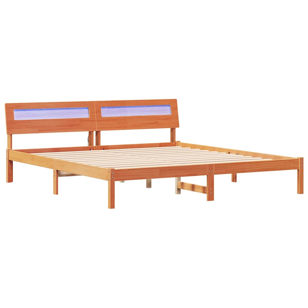 Bedframe Wasbruin 180 x 200 cm Massief grenenhout is nu te koop bij PeponiXL, paradijselijk wonen!