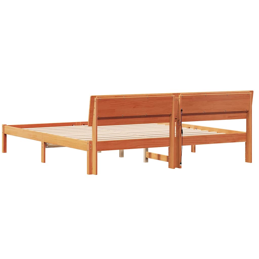 Bedframe Wasbruin 180 x 200 cm Massief grenenhout is nu te koop bij PeponiXL, paradijselijk wonen!