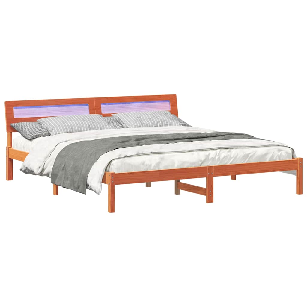 Bedframe Wasbruin 180 x 200 cm Massief grenenhout is nu te koop bij PeponiXL, paradijselijk wonen!