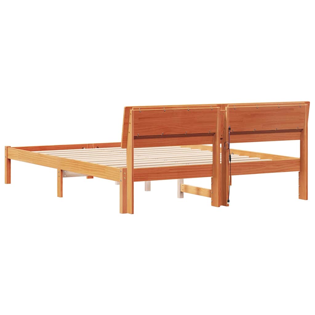 Bedframe Wasbruin 160 x 200 cm Massief grenenhout is nu te koop bij PeponiXL, paradijselijk wonen!