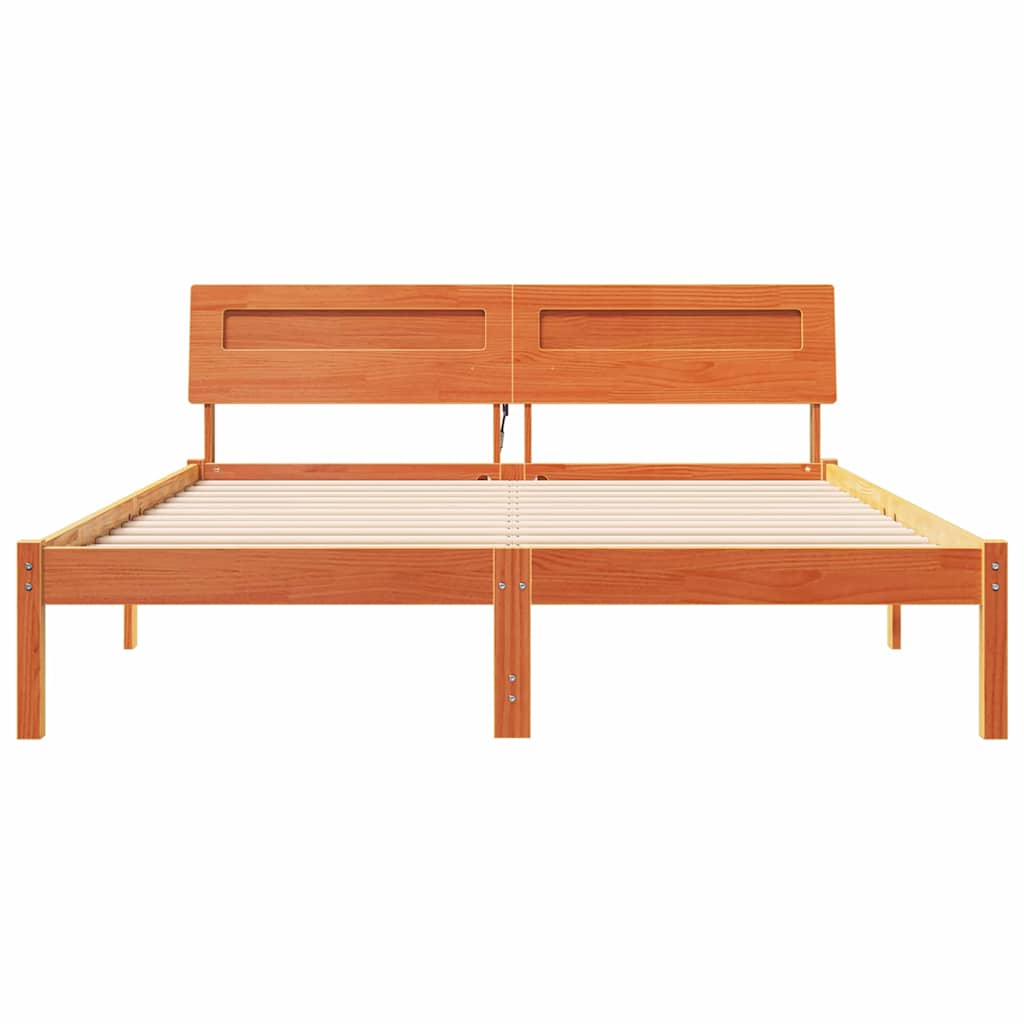 Bedframe Wasbruin 160 x 200 cm Massief grenenhout is nu te koop bij PeponiXL, paradijselijk wonen!