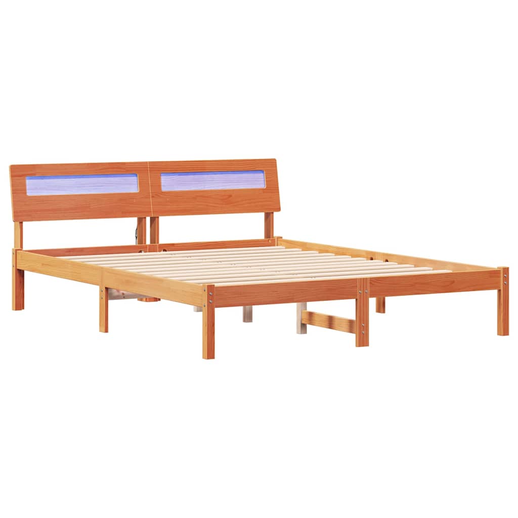 Bedframe Wasbruin 150 x 200 cm Massief grenenhout is nu te koop bij PeponiXL, paradijselijk wonen!