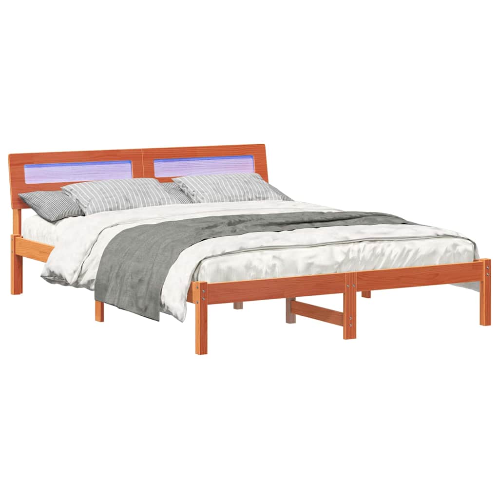 Bedframe Wasbruin 140 x 200 cm Massief grenenhout is nu te koop bij PeponiXL, paradijselijk wonen!