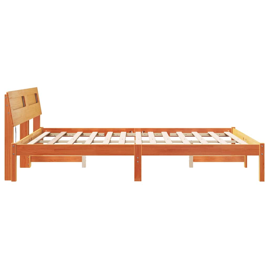 Bedframe Wasbruin 140 x 200 cm Massief grenenhout is nu te koop bij PeponiXL, paradijselijk wonen!