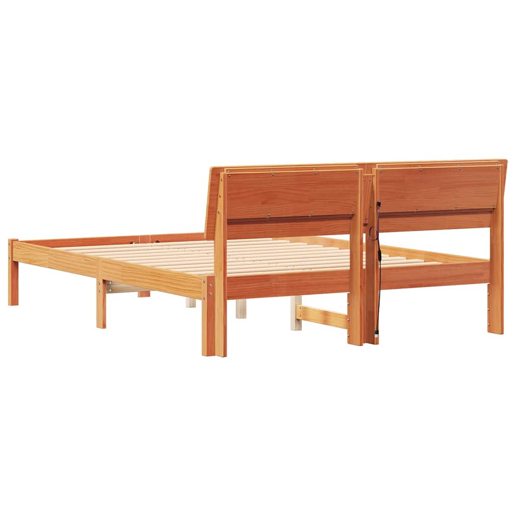 Bedframe Wasbruin 120 x 200 cm Massief grenenhout is nu te koop bij PeponiXL, paradijselijk wonen!