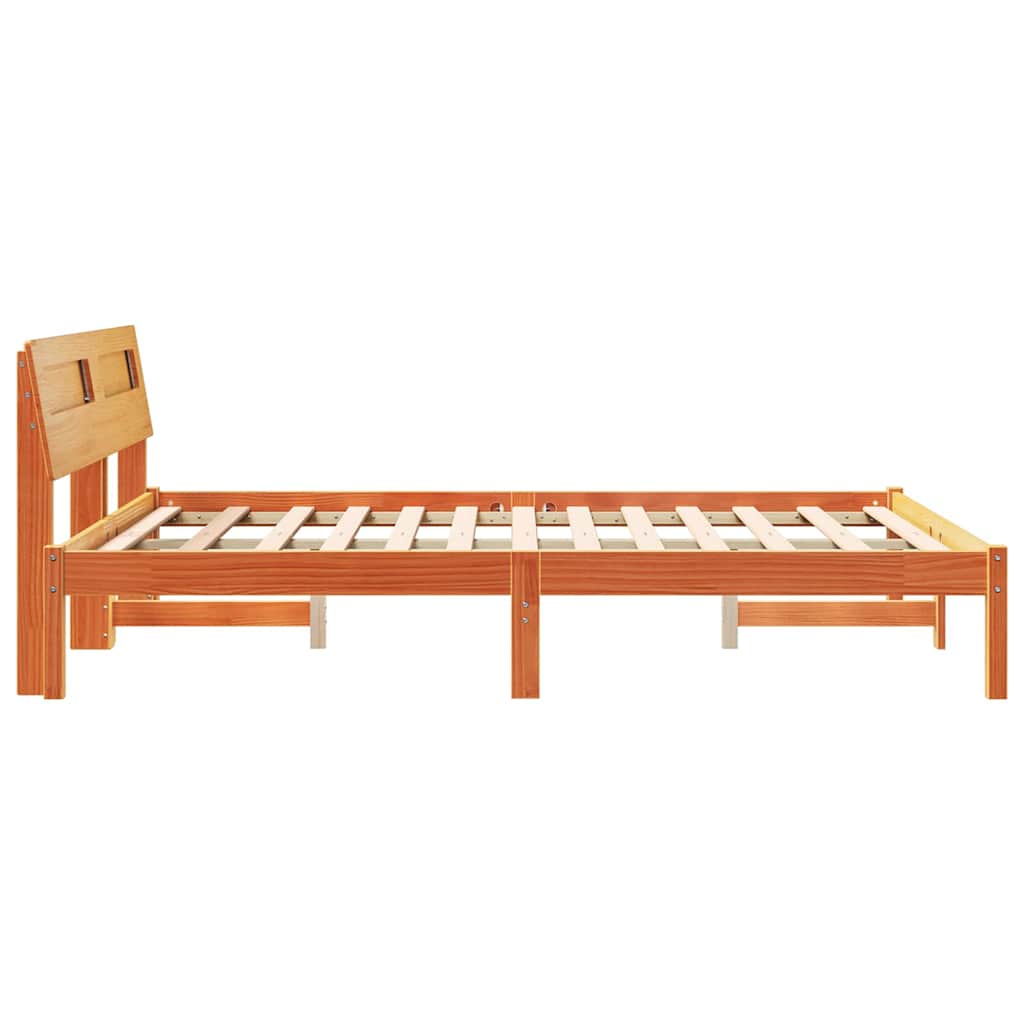 Bedframe Wasbruin 135 x 190 cm Massief grenenhout is nu te koop bij PeponiXL, paradijselijk wonen!