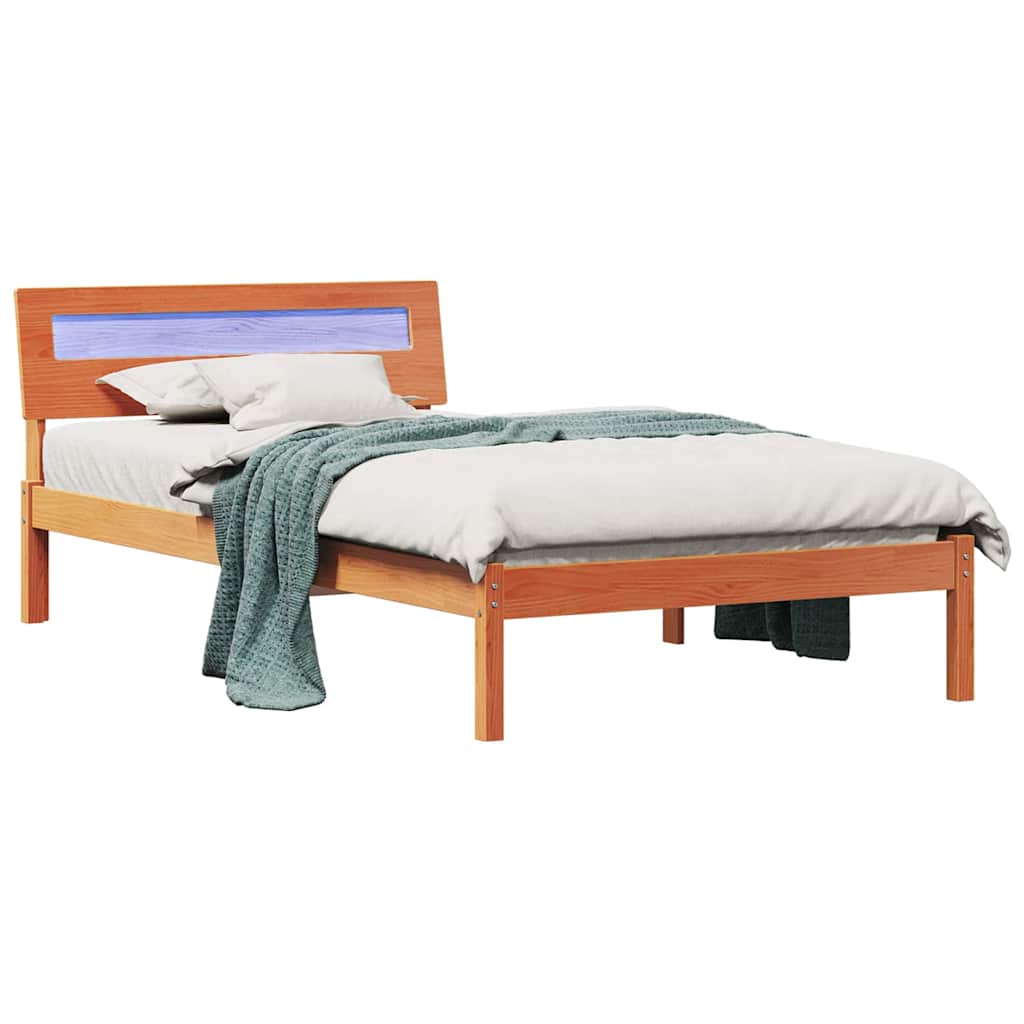 Bedframe Wasbruin 100 x 200 cm Massief grenenhout is nu te koop bij PeponiXL, paradijselijk wonen!