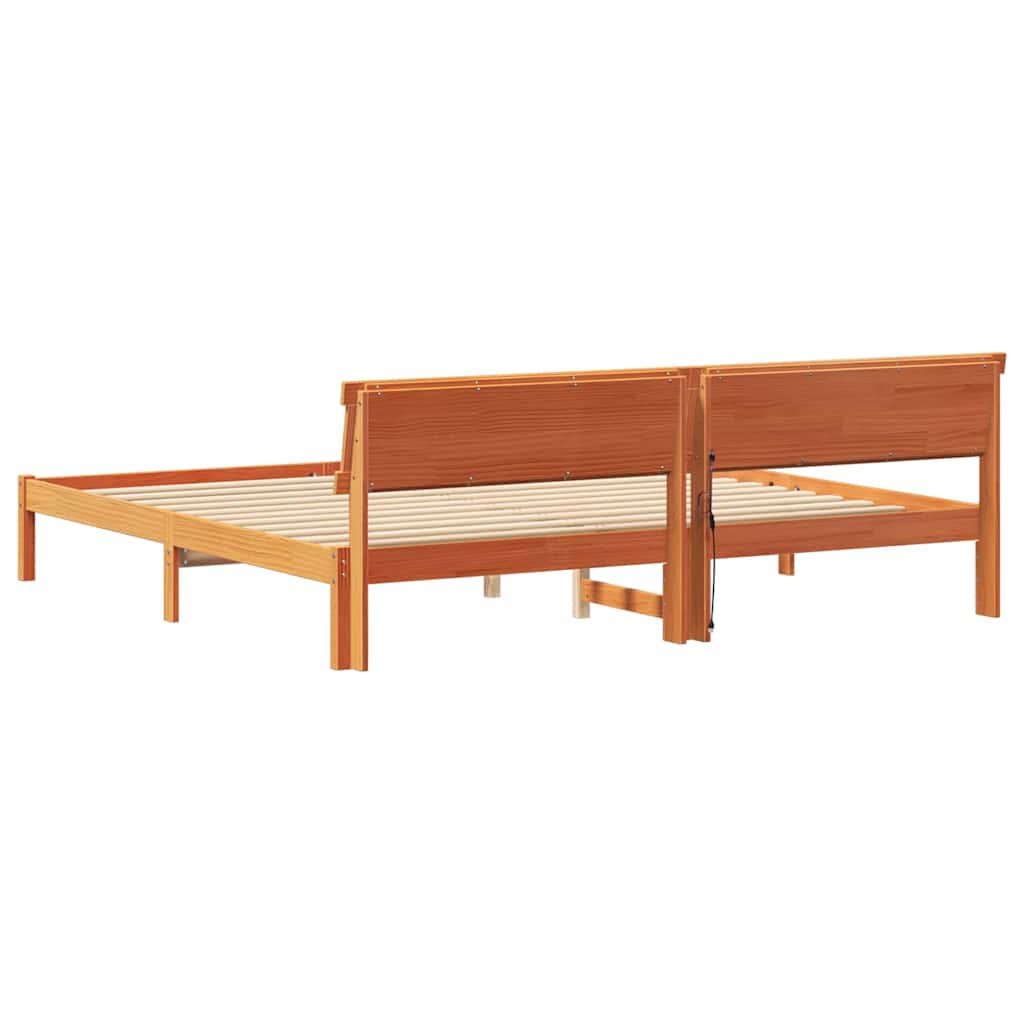 Bedframe Wasbruin 180 x 200 cm Massief grenenhout is nu te koop bij PeponiXL, paradijselijk wonen!