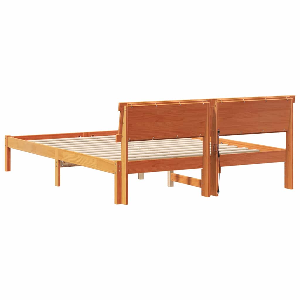 Bedframe Wasbruin 150 x 200 cm Massief grenenhout is nu te koop bij PeponiXL, paradijselijk wonen!