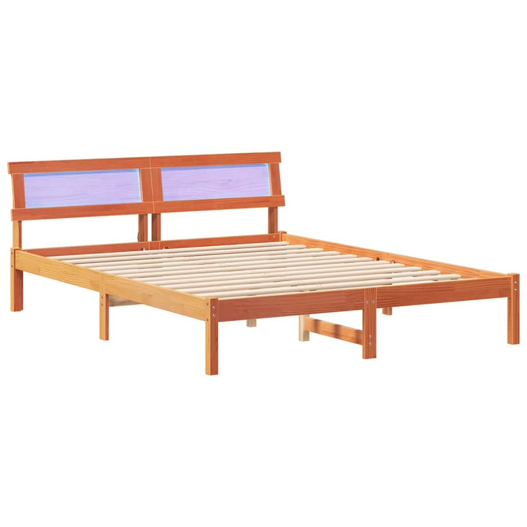 Bedframe Wasbruin 140 x 200 cm Massief grenenhout is nu te koop bij PeponiXL, paradijselijk wonen!