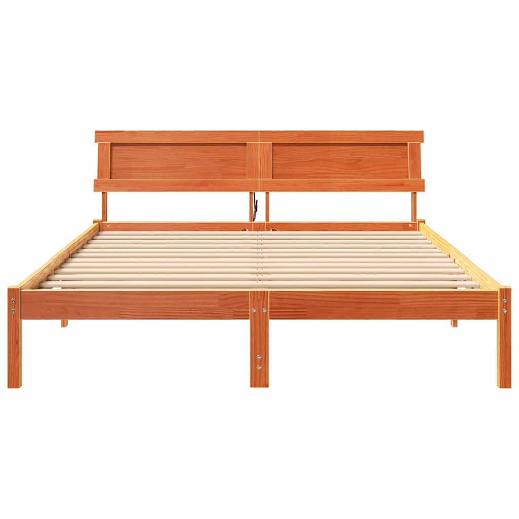 Bedframe Wasbruin 140 x 200 cm Massief grenenhout is nu te koop bij PeponiXL, paradijselijk wonen!