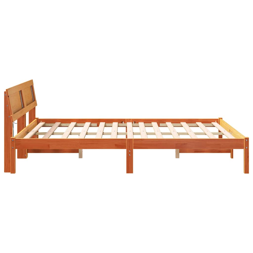 Bedframe Wasbruin 140 x 200 cm Massief grenenhout is nu te koop bij PeponiXL, paradijselijk wonen!