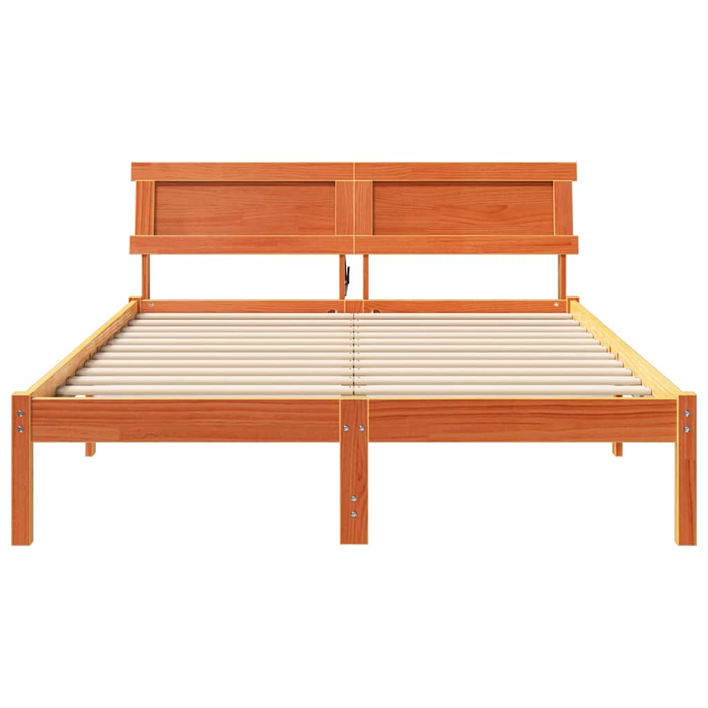 Bedframe Wasbruin 140 x 190 cm Massief grenenhout is nu te koop bij PeponiXL, paradijselijk wonen!