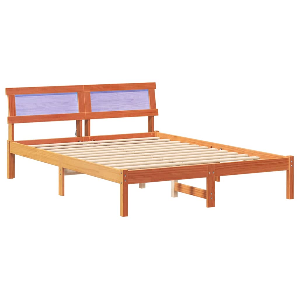 Bedframe Wasbruin 135 x 190 cm Massief grenenhout is nu te koop bij PeponiXL, paradijselijk wonen!