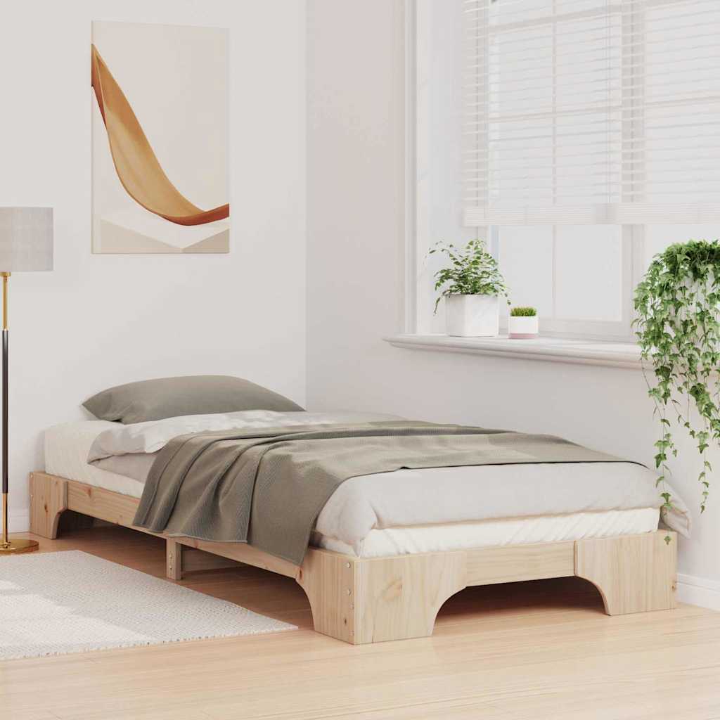 Bedframe Bruin 80 x 210 cm Massief grenenhout is nu te koop bij PeponiXL, paradijselijk wonen!