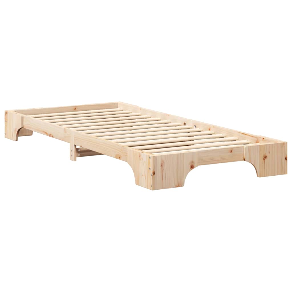 Bedframe Bruin 80 x 210 cm Massief grenenhout is nu te koop bij PeponiXL, paradijselijk wonen!