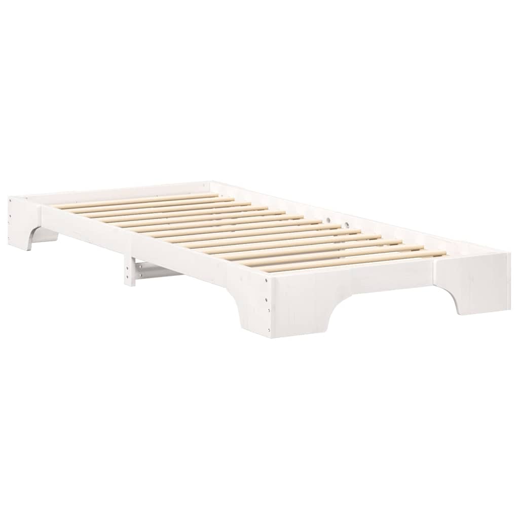 Bedframe Wit 80 x 210 cm Massief grenenhout is nu te koop bij PeponiXL, paradijselijk wonen!